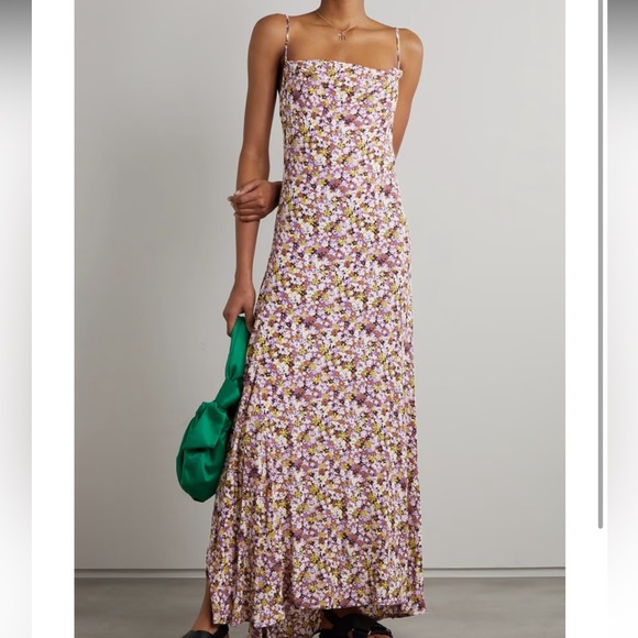 Faithfull the Brand Dresses & Skirts - Faithfull the Brand Purple and Yellow Floral Backless Dress